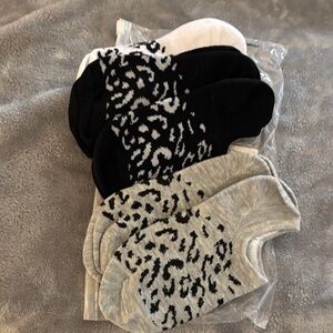 Leopard Print no show Socks Set